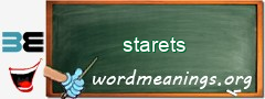 WordMeaning blackboard for starets